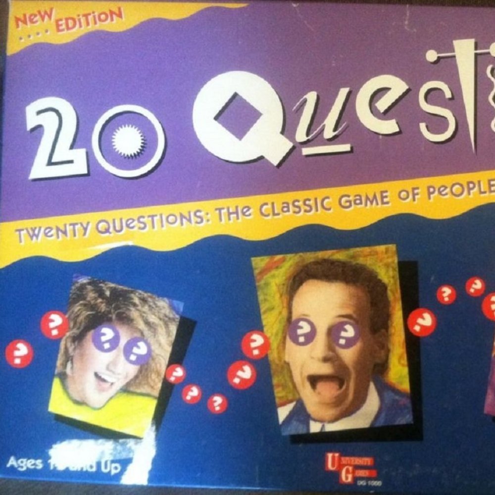 20 Questions Board Game Classic Game of People Places Things 1992 Ed. Complete